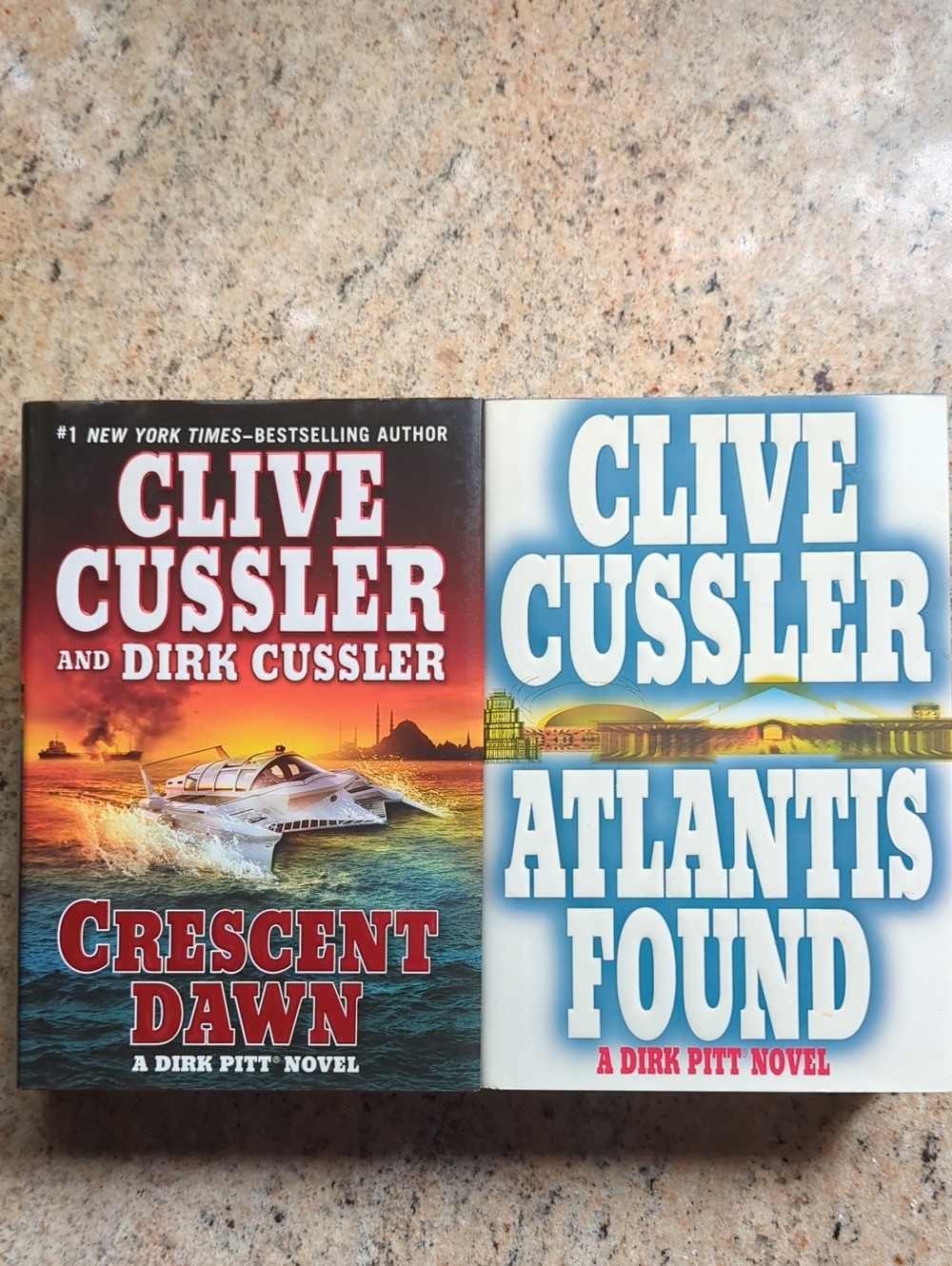 Clive Cussler Dirk Pitt Novels - Crescent Dawn & Atlantis Found (Set)